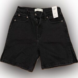 Abercrombie & Fitch Black Jean Shorts NTW